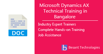 Microsoft Dynamics AX Technical Training in Bangalore
