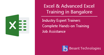 Excel and Advanced Excel Training in Bangalore