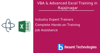 VBA and Advanced Excel Training in Rajajinagar
